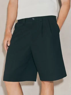 Zwart - EDIT Baggy Fit Formal Shorts