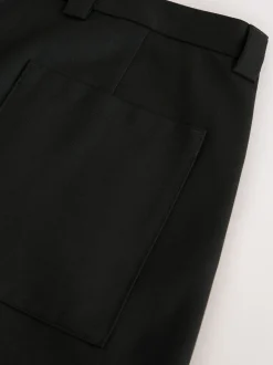 Zwart - EDIT Baggy Fit Formal Shorts