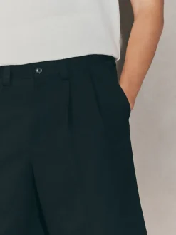 Zwart - EDIT Baggy Fit Formal Shorts