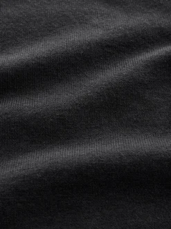 Zwart - Effen - Regular Fit Essential Long Sleeve Knitted Polo Shirt