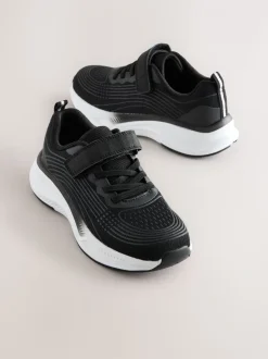 Zwart - Elastische sneakers met veters