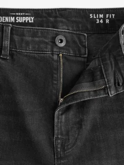 Zwart - Enkele - Slim fit klassieke stretchy jeans