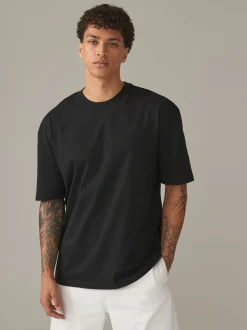 Zwart - Essential Cotton T-Shirts Relaxed Fit 5 Pack