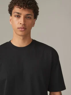 Zwart - Essential Cotton T-Shirts Relaxed Fit 5 Pack