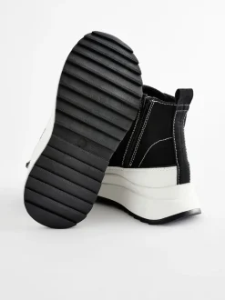 Zwart - Extra Chunky Lace-Up With Zip Trainers