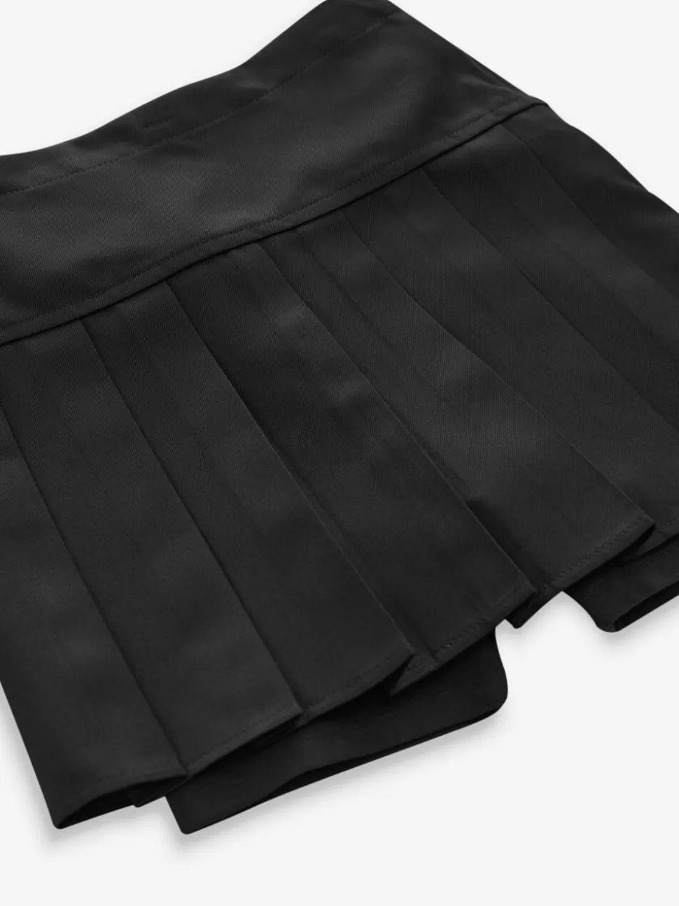 Zwart - Fietsshort en geplooide rok set (3-17jr)