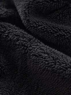 Zwart - Fleece badjas (1,5-16jr)