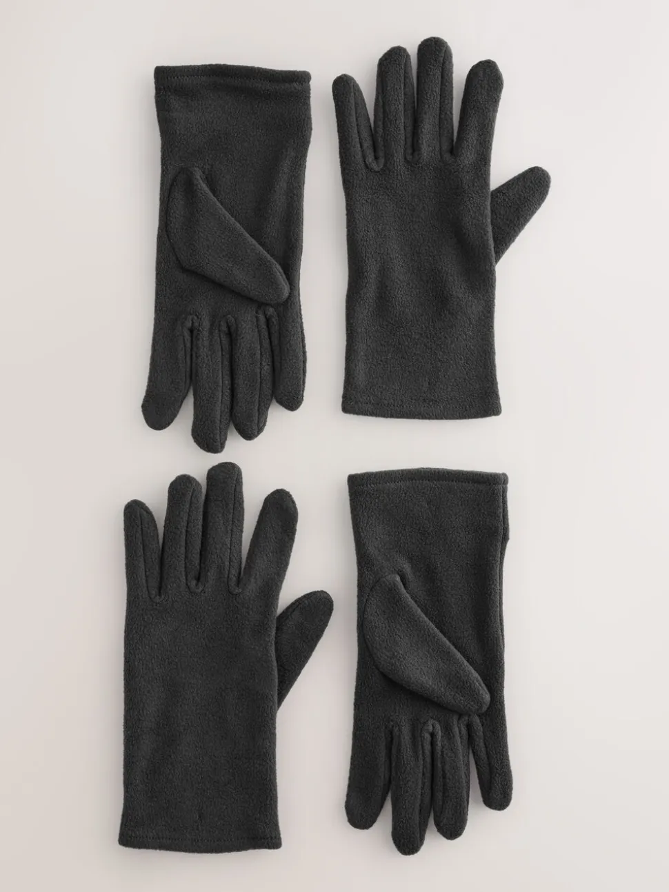 Zwart - Fleece Gloves 2 Pack