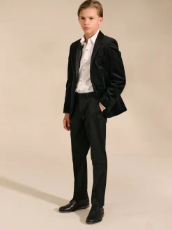 Zwart - Fluwelen blazer (3 - 16 jr)