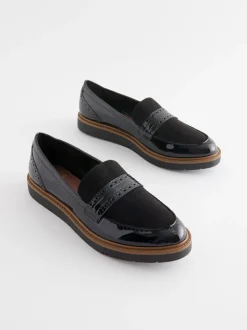 Zwart - Forever Comfort® Brogue Instappers