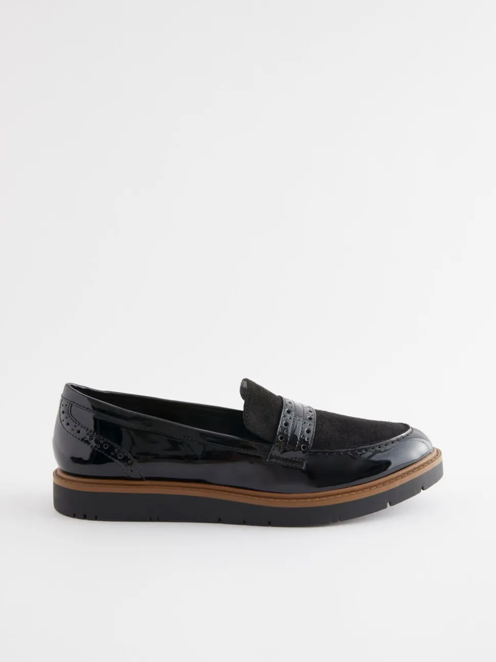 Zwart - Forever Comfort® Brogue Instappers