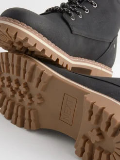 Zwart - Forever Comfort® casual enkellaarsjes met veters