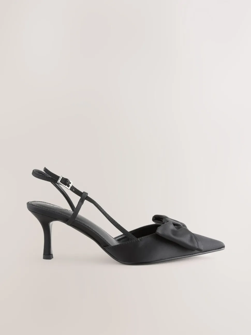 Zwart - Forever Comfort® schoenen met strik, hielbandje en spitse neus