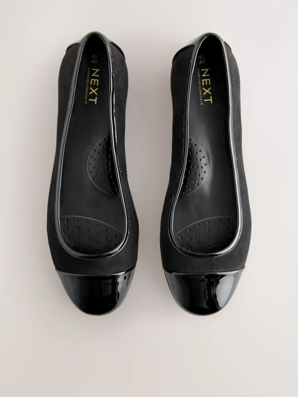 Zwart - Forever Comfort® Toe Cap Ballerina Shoes