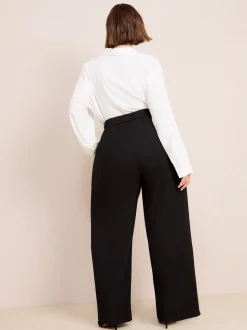 Zwart - Friends Like These Premium broek met wijde pijpen en elastiek aan de achterkant