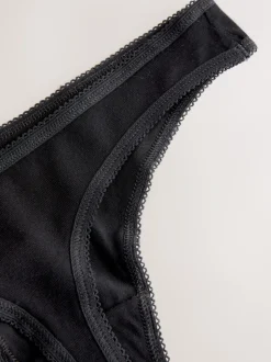 Zwart - Full Briefs Cotton Knickers 10 Pack