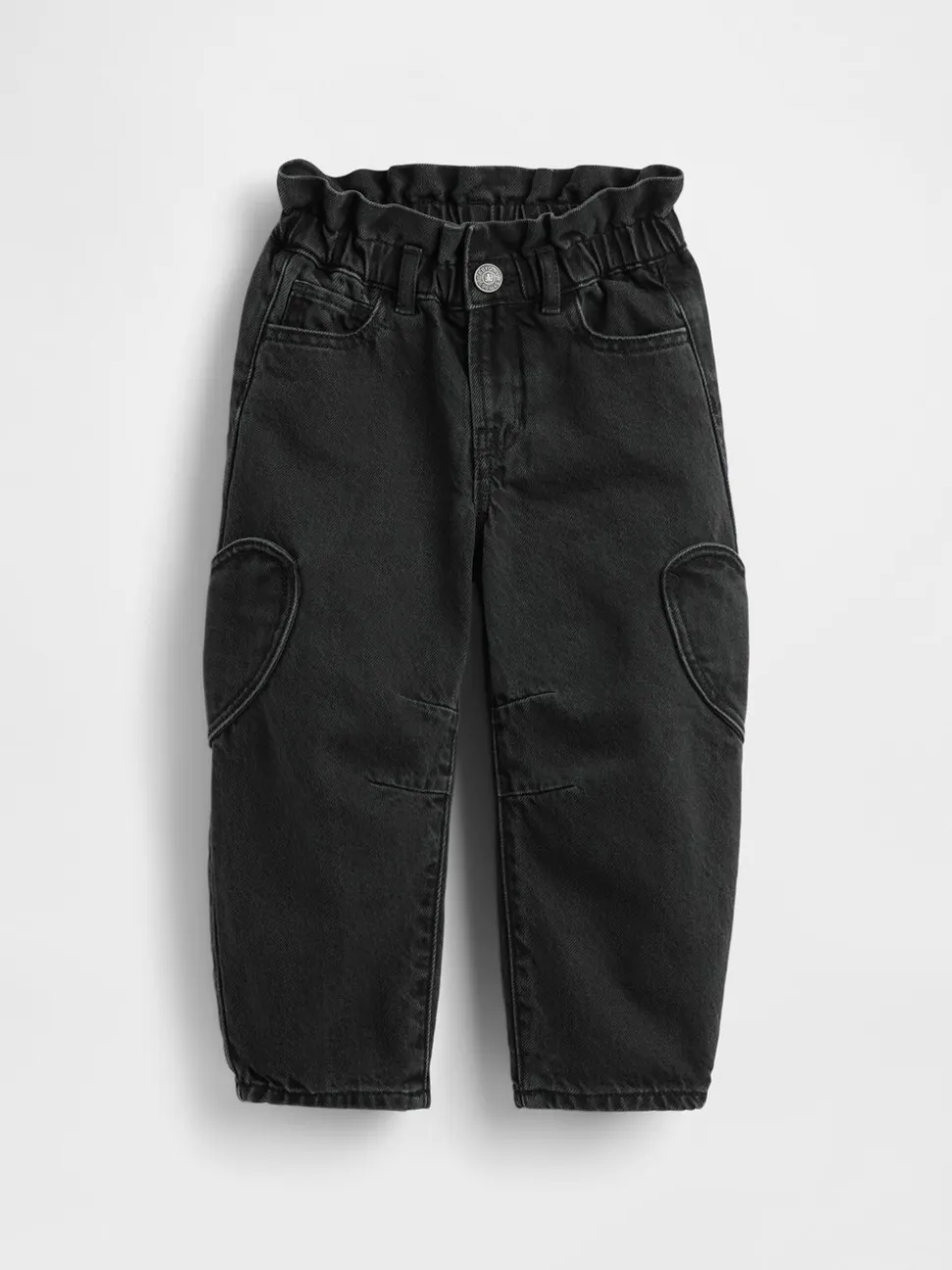 Zwart - Gap Paperbag Horseshoe Jeans (6mths-5yrs) (6mths-5yrs)