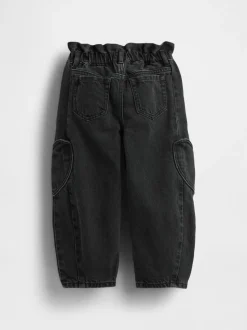 Zwart - Gap Paperbag Horseshoe Jeans (6mths-5yrs) (6mths-5yrs)