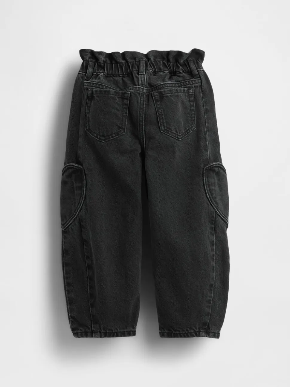 Zwart - Gap Paperbag Horseshoe Jeans (6mths-5yrs) (6mths-5yrs)