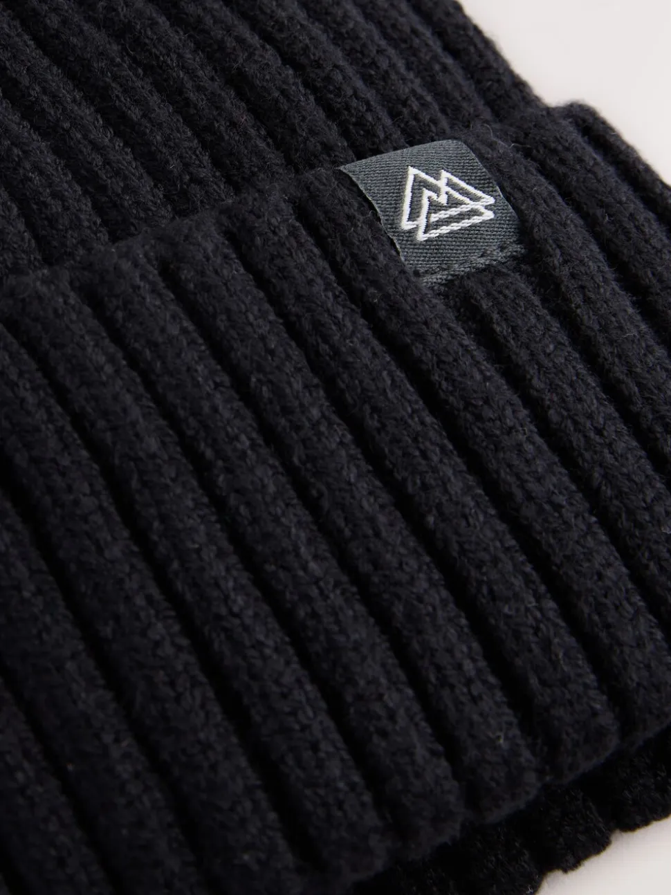 Zwart - Gebreide beanie-muts (1-16jr)