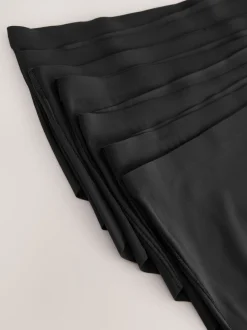 Zwart - Geen zichtbare onderbroeklijn comfortabele slips verpakking van 7
