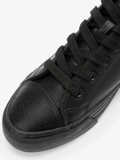 Zwart - Gelakte honkbalsneakers