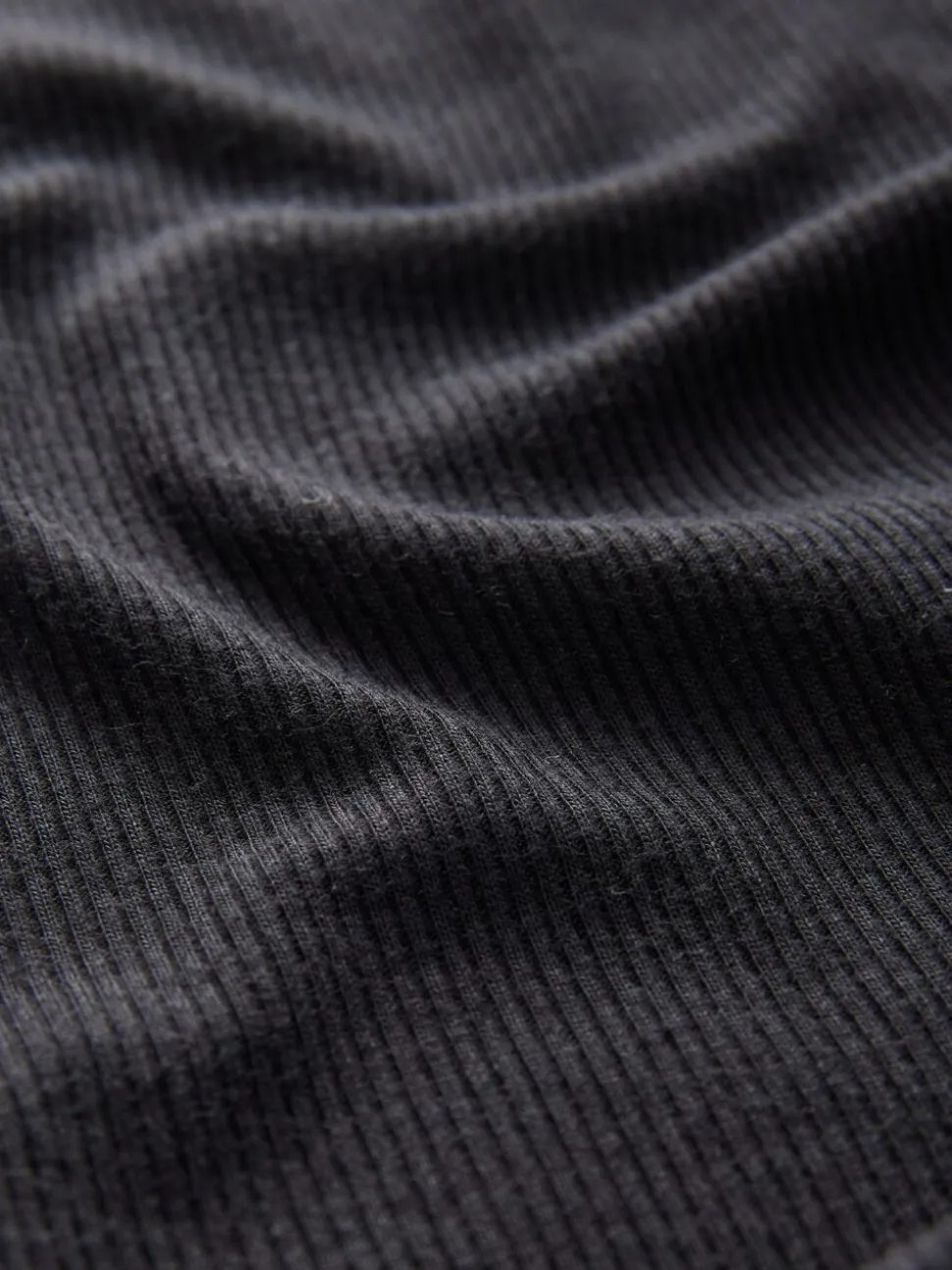 Zwart - Geribbelde Henley-bodysuit met lange mouwen