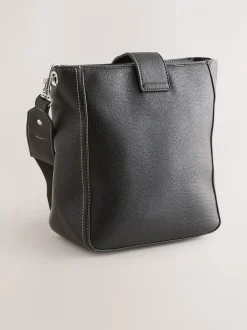 Zwart - Gestructureerde Messenger-tas