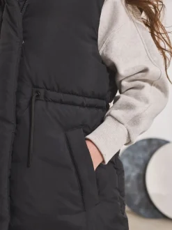Zwart - Gewatteerde bodywarmer (3 - 16 jr)
