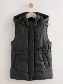Zwart - Gewatteerde bodywarmer (3 - 16 jr)