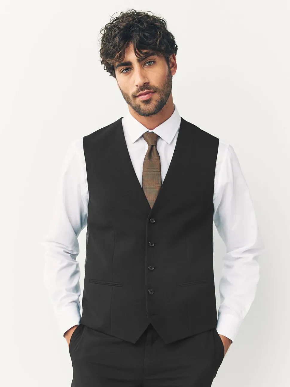 Zwart - Gilet met regular fit