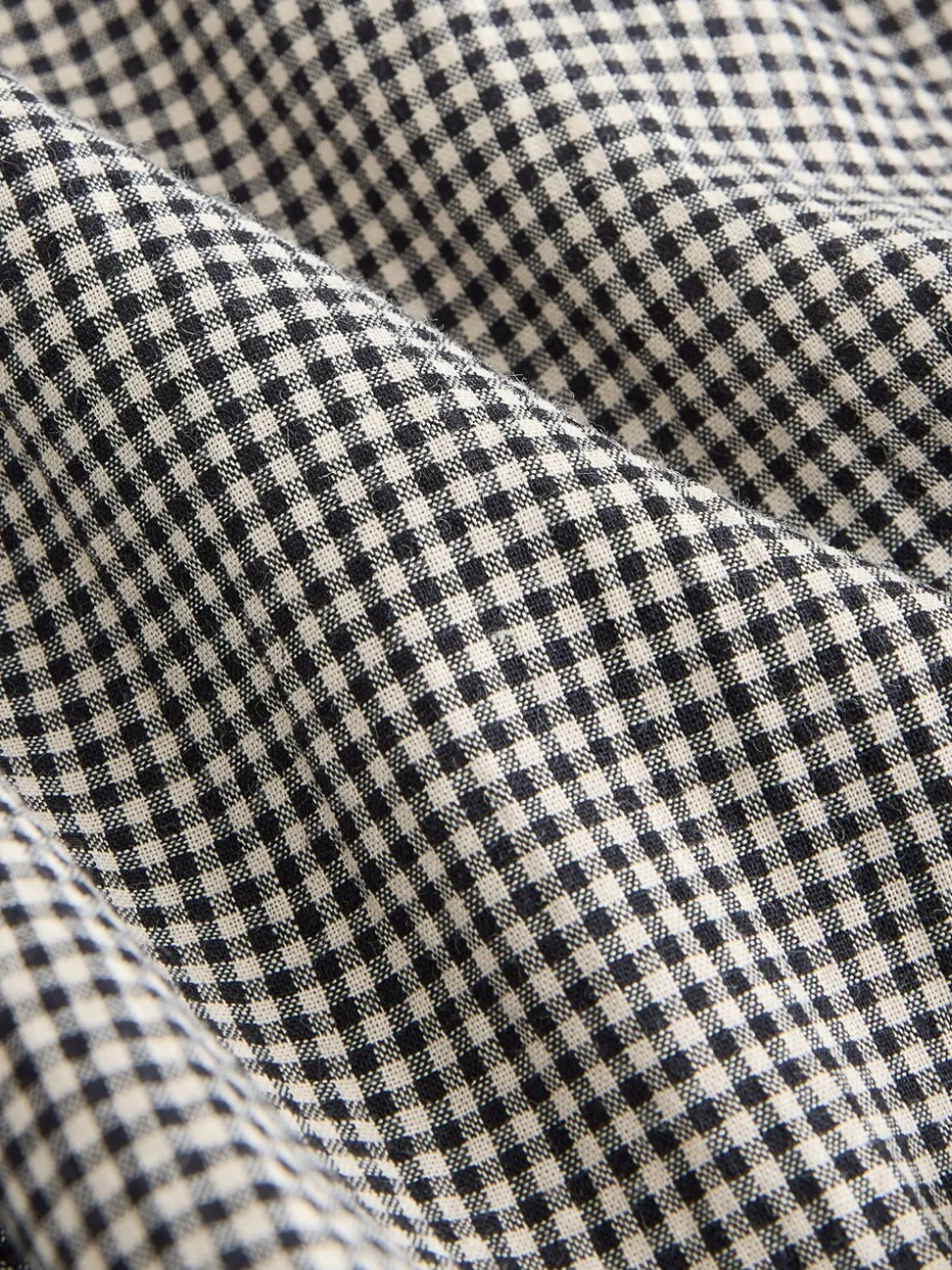 Zwart - Gingham Wide Leg Trousers
