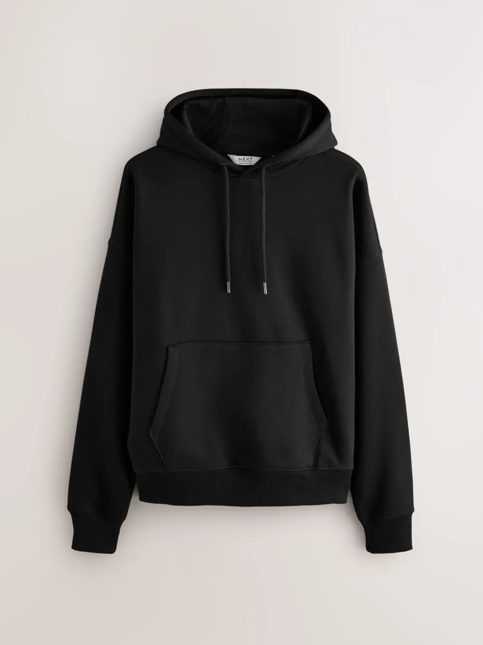 Zwart - Groot - Zwaargewicht Cotton Rich Jersey Hoodie