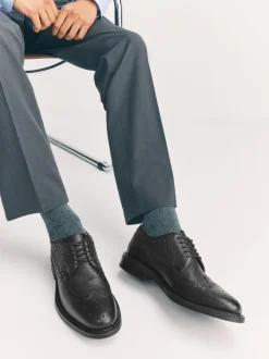 Zwart - Heritage brogue-schoenen