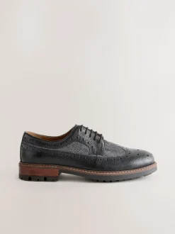 Zwart - Heritage brogue-schoenen