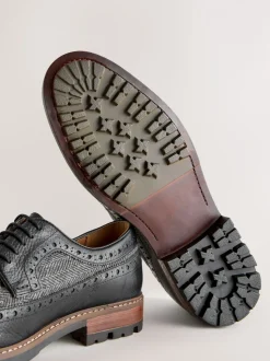 Zwart - Heritage brogue-schoenen
