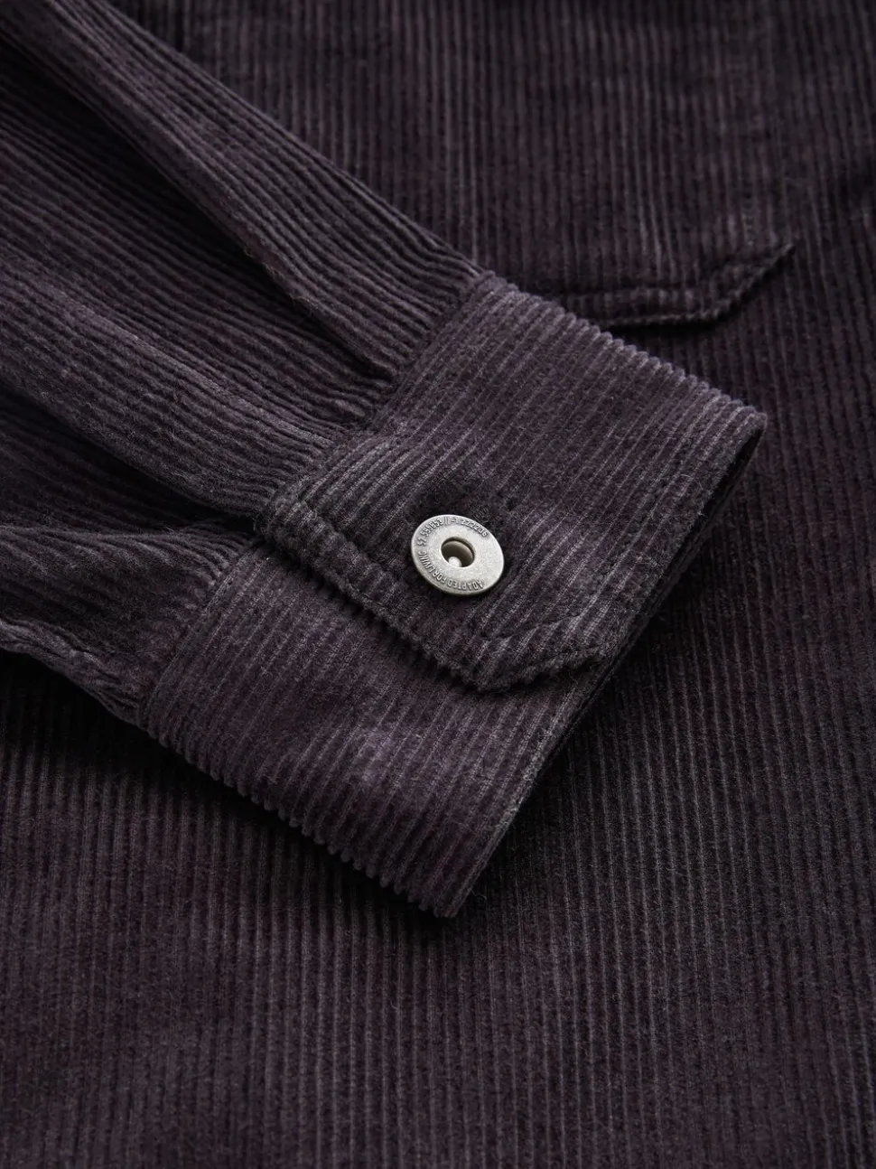 Zwart - Hooded Corduroy Borg Lined Shacket