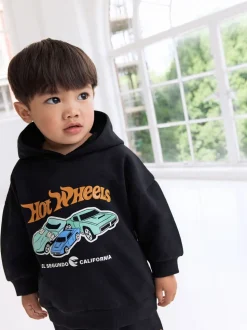 Zwart - Hot Wheels Hoodie en Joggingbroek Set (9mnd -8jr)