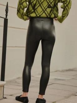 Zwart - Imitatieleren legging