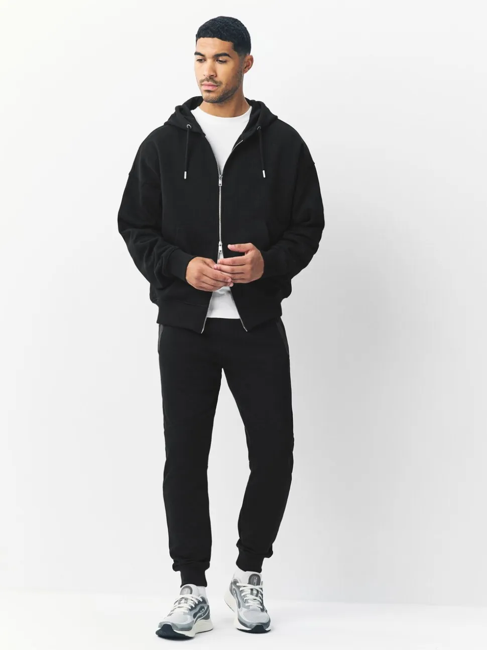 Zwart - Interlock Soft Touch Cuffed Joggers
