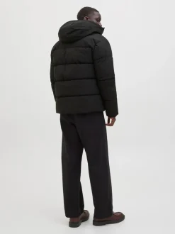 Zwart - Jack & Jones - Gewatteerd jack met capuchon