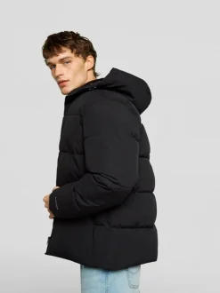 Zwart - Jack & Jones - Gewatteerd jack met capuchon