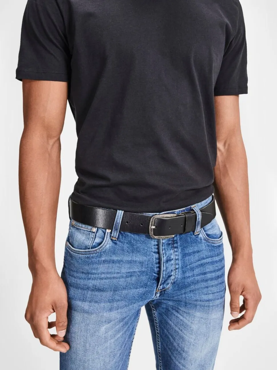 Zwart - JACK & JONES Leather Belt
