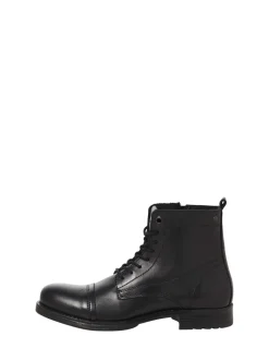 Zwart - JACK & JONES leren laarzen