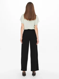 Zwart - JDY - Broek met wijde pijpen