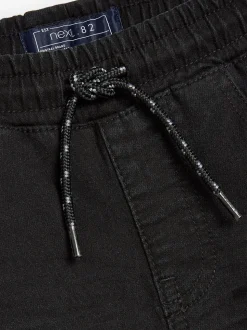 Zwart - Jeans met stretch en elastische taille (3-16 jr)