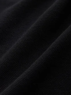Zwart - Jersey keperstof Overshirt met drukknopen