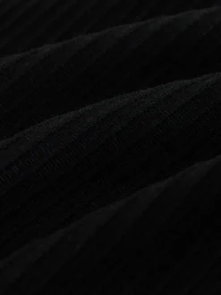 Zwart - Jersey overhemd met textuur