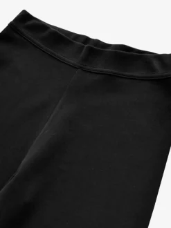 Zwart - Jersey schoolbroek met bootcut, hoge elastische taille, hoog katoenpercentage en stretch (9-17jaar)