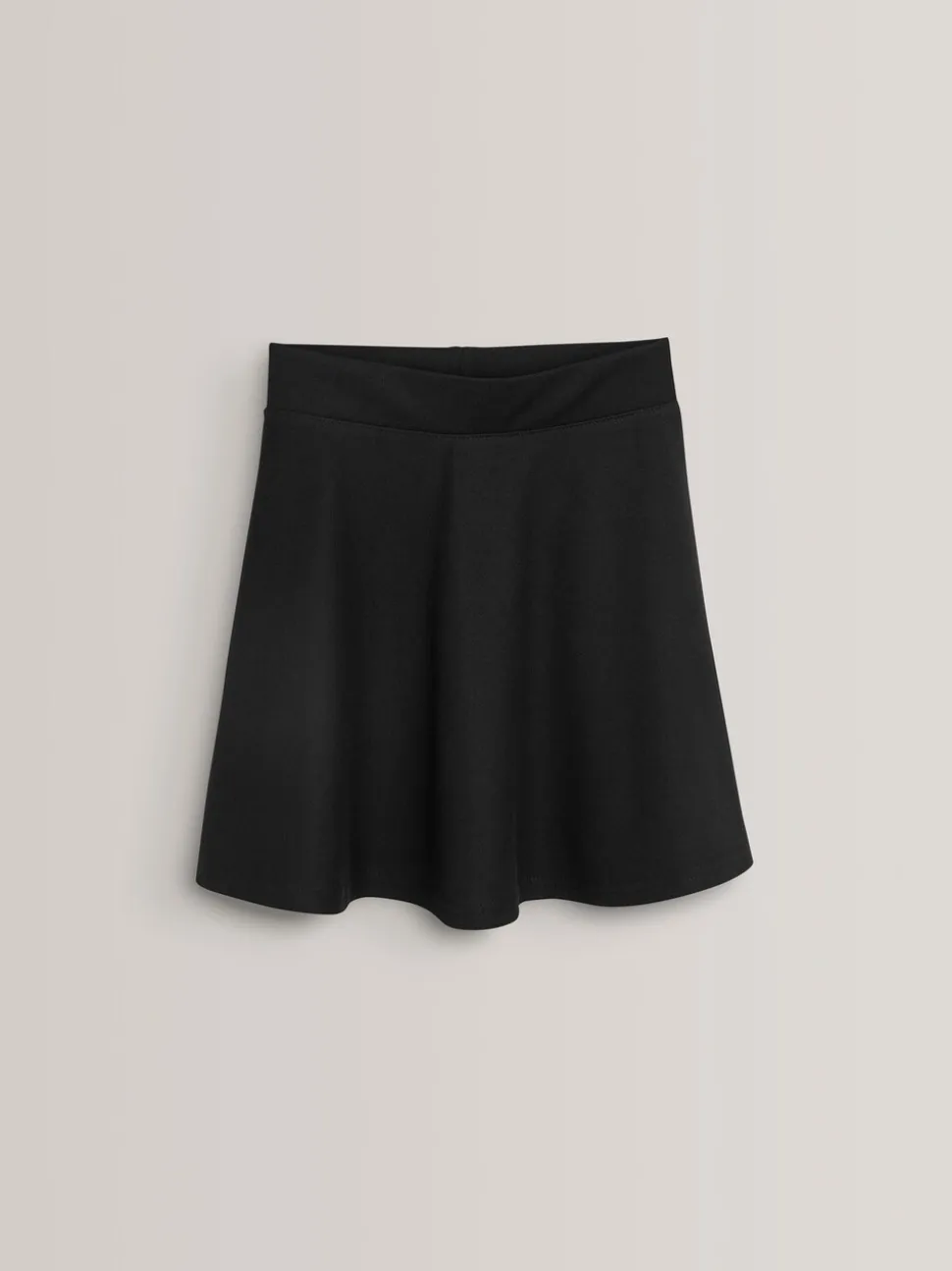 Zwart - Jersey stretch school skater rok met elastische taille (3 - 17 jr)